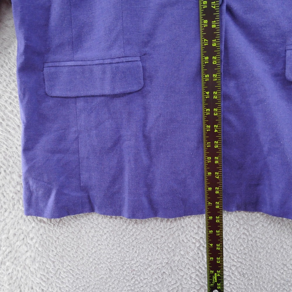Coldwater Creek India Ink Purple 3/4 Sleeve Linen Blend Blazer Jacket 22W NEW - Picture 9 of 11